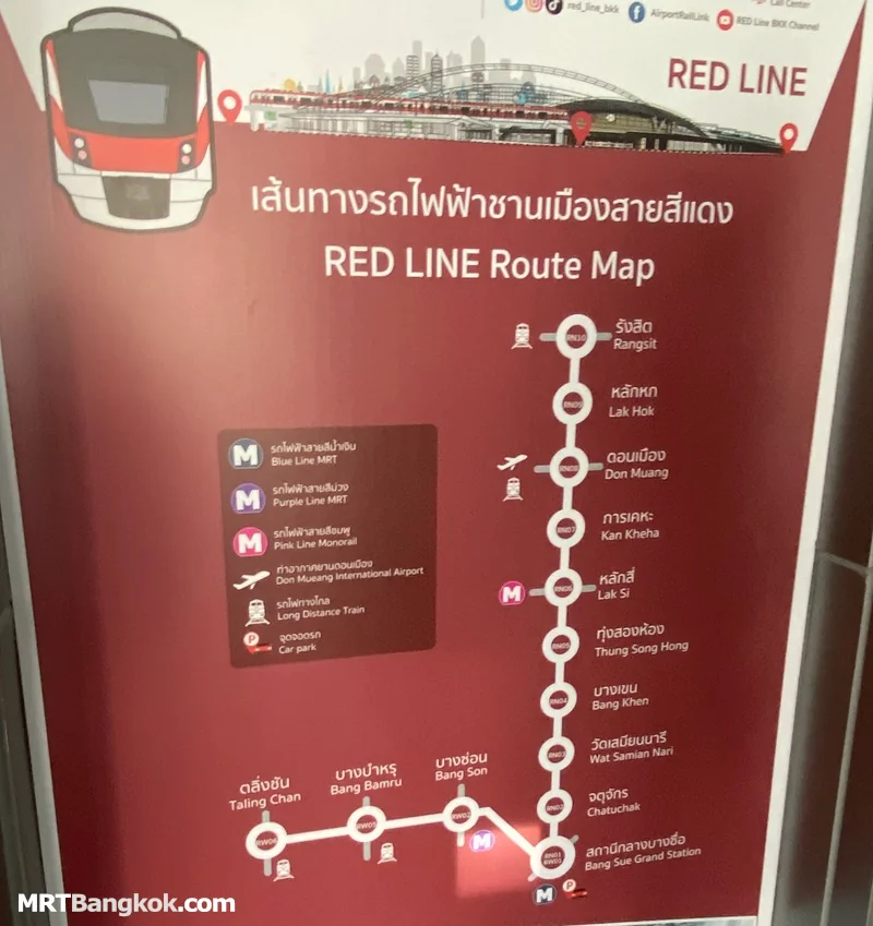 Bangkok SRT Red Line Map
